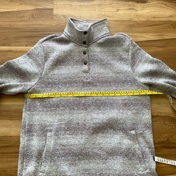 Natural Reflections Womens Pullover Sweater Snap Size Medium Gray Lavender - Picture 2 of 8